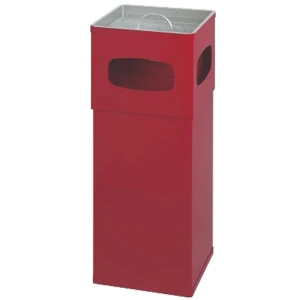 kaiserkraft Cinzeiro combinado em alumínio, volume 50 l, LxAxP 300 x 820 x 300 mm, vermelho, Cinzeiro combinado em alumínio, volume 50 l, LxAxP 300 x