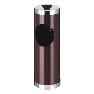 kaiserkraft Cinzeiro combinado, sem balde interior, volume 50 l, AxØ 720 x 240 mm, bordeaux, Cinzeiro combinado, sem balde interior, volume 50 l, AxØ