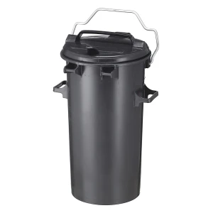 kaiserkraft Sistema de contentores de lixo em plástico, com arco e tampa, capacidade 35 l, Sistema de contentores de lixo em plástico, com arco e