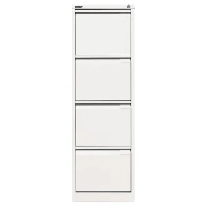BISLEY Hängeregistraturschrank, 1-bahnig, 4 Schübe, DIN A4, verkehrsweiß