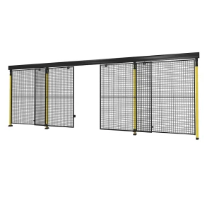 Axelent Kit de montagem da porta X-GUARD (sem elemento de parede da porta, suportes e mecanismo de bloqueio) , porta dupla como porta de correr, AxL