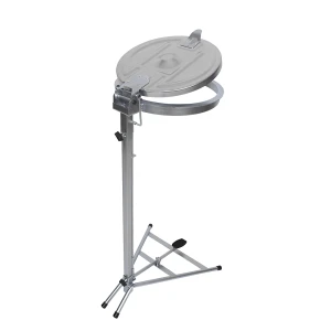 kaiserkraft Suporte para sacos do lixo, armação de pé, para volume de 120 l, com pedal, galvanizado, tampa em aço, Suporte para sacos do lixo, armação