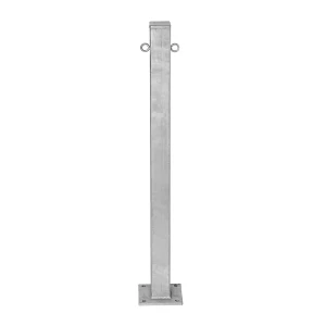 Moravia Sperrpfosten Morion, zum Aufdübeln, 70 x 70 mm, feuerverzinkt, 2 Ösen