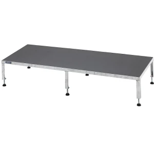 eurokraft pro Plataforma de trabalho, ajustável em altura 255 - 320 mm , com contraplacado antiderrapante, plataforma CxL 1510 x 610 mm, galvanizada a