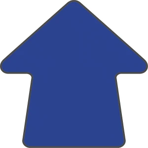 PVC-Bodenmarkierungen, Pfeil-Form, VE 100 Stk, blau kaiserkraft