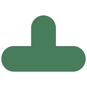 kaiserkraft Marcações de pavimento em PVC, forma em T, embalagem de 50 unid., verde, Marcações de pavimento em PVC, forma em T, embalagem de 50 unid.,
