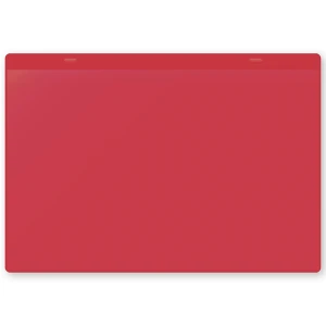 kaiserkraft Bolsas porta-documentos com talas de fixação, A4 horizontal, embalagem de 10 unid., vermelho, Bolsas porta-documentos com talas de