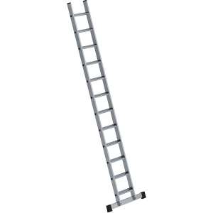 MUNK Anlegeleiter mit Stufen, Breite 350 mm, 12 Stufen, mit nivello®-Traverse