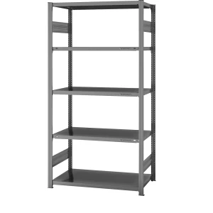 eurokraft pro Steckregal, Bauart mittelschwer, doppelseitig, HxBxT 2000 x 1000 x 600 mm, verzinkt, Grundregal
