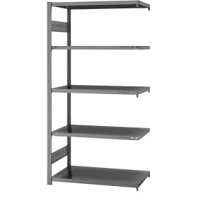 eurokraft pro Steckregal, Bauart mittelschwer, doppelseitig, HxBxT 2000 x 1000 x 600 mm, verzinkt, Anbauregal