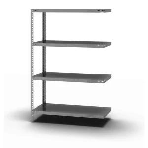 eurokraft pro Schraubregal, Bauart leicht, doppelseitig, HxBxT 1500 x 1000 x 500 mm, verzinkt, Anbauregal