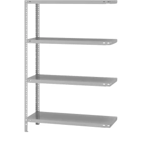 eurokraft pro Schraubregal, Bauart leicht, doppelseitig, HxBxT 1500 x 1000 x 400 mm, grau, Anbauregal