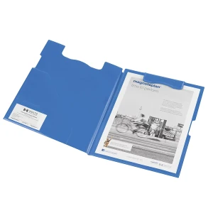 magnetoplan Pasta com prancheta , formato A4, embalagem de 3 unid., azul, Pasta com prancheta, formato A4, embalagem de 3 unid., azul. Com bolsa