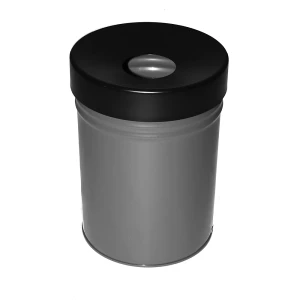 Abfallbehälter, selbstlöschend, Volumen 24 l, HxØ 370 x 295 mm, graphit kaiserkraft
