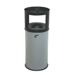 Sicherheits-Kombiascher, flammverlöschend, Stahlblech, Volumen 40 l, HxØ 800 x 310 mm, grau kaiserkraft