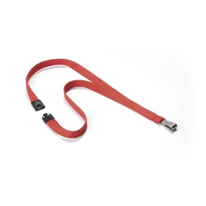 DURABLE Fita de tecido SOFT COLOUR , para suporte com mosquetões, embalagem de 20 unid., vermelho, Fita de tecido SOFT COLOUR, para suporte com