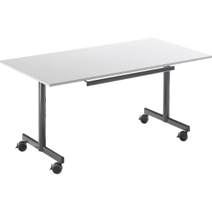 Tisch mit abklappbarer Platte, mobil, HxBxT 720 x 1600 x 800 mm, grau kaiserkraft