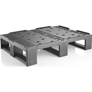 ratioform Kunststoff-Halbpalette, schwarz, ab 1 Stk