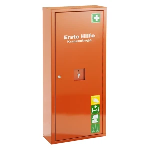 SÖHNGEN Armário de primeiros socorros conforme DIN 13157 , sem conteúdo, AxL 1120 x 490 mm, laranja de sinalização, profundidade 200 mm, Armário de