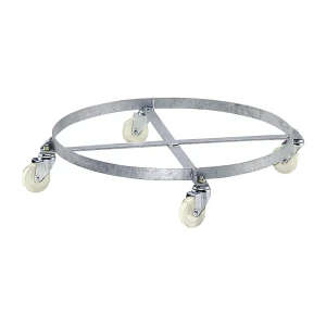eurokraft pro Rodados para bidões, chassi rolante aberto, galvanizado , capacidade de carga 250 kg, Ø interior da armação 610 mm, com 4 rodas