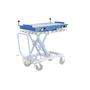 eurokraft pro Esteira rolante para mesa de elevação de tesoura , móvel, CxL 760 x 760 mm, Esteira rolante para mesa de elevação de tesoura, móvel, CxL