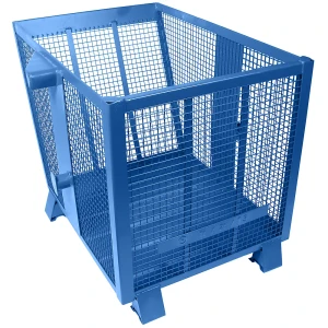 Heson Recipiente basculante em grade , volume 0,6 m³, azul RAL 5010, Recipiente basculante em grade, volume 0,6 m³, azul RAL 5010. Para recolher -