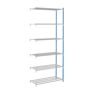 Manorga Steckregal, mit Rohr-Fachböden, HxBxT 2496 x 1240 x 600 mm, Anbauregal