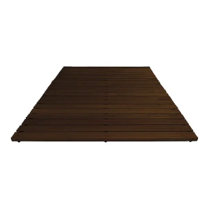 Miltex Grelha de madeira Yoga tingida em cor escura, por metro linear , sem inclinação, largura 1200 mm, Grelha de madeira Yoga tingida em cor escura,