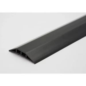EHA Ponte para cabos em plástico , para cabos e mangueiras até 10 mm de Ø, preto, 2 câmaras, comprimento 3 m, Ponte para cabos em plástico, para cabos