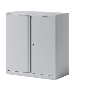 BISLEY Flügeltürenschrank ESSENTIALS, 1 Fachboden, 2 Ordnerhöhen, lichtgrau