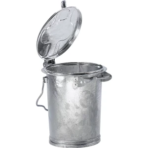 System Mülltonne, Stahl, Volumen 35 l, HxØ 450 x 330 mm, feuerverzinkt kaiserkraft