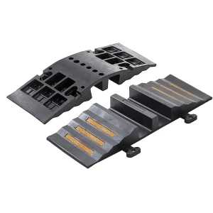 kaiserkraft Ponte para mangueiras e cabos, altura 85 mm, cabo até 70 mm Ø, preto, CxL 850 x 300 mm, Ponte para mangueiras e cabos, altura 85 mm, cabo