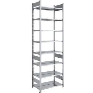 hofe Akten-Steckregal, verzinkt, Regalhöhe 2700 mm, doppelseitig, Grundregal, BxT 750 x 600 mm