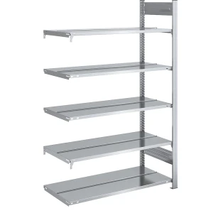 hofe Akten-Steckregal, verzinkt, Regalhöhe 1750 mm, doppelseitig, Anbauregal, BxT 1000 x 600 mm