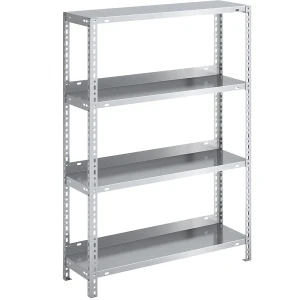 hofe Akten-Schraubregal, verzinkt, Regalhöhe 1150 mm, Grundregal, Breite x Tiefe 750 x 300 mm
