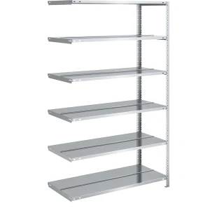 hofe Akten-Schraubregal, verzinkt, Regalhöhe 1850 mm, doppelseitig, Anbauregal, Breite x Tiefe 1000 x 600 mm