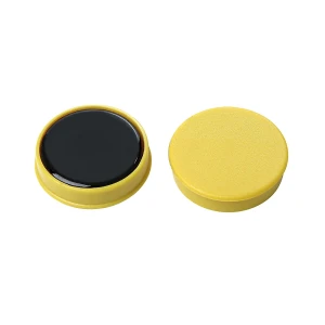 eurokraft basic Íman redondo, plástico , Ø 30 mm, embalagem de 36 unid., amarelo, Íman redondo, plástico, Ø 30 mm, embalagem de 36 unid., amarelo.
