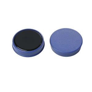 eurokraft basic Rundmagnet, Kunststoff, Ø 20 mm, VE 72 Stk, blau