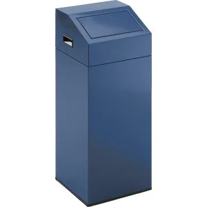 eurokraft pro Coletor de materiais recicláveis, autoextintor , volume 45 l, LxAxP 320 x 790 x 320 mm, azul genciana, Coletor de materiais recicláveis,