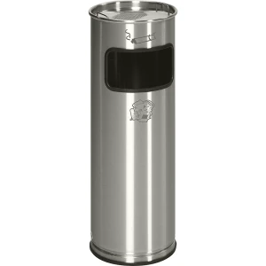 VAR Cinzeiro combinado , volume 17 l, AxØ 660 x 230 mm, aço inoxidável, inserção simples, Cinzeiro combinado, volume 17 l, AxØ 660 x 230 mm, aço