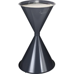 VAR Kegelascher aus Metall, Stahlblech, pulverbeschichtet, graphit