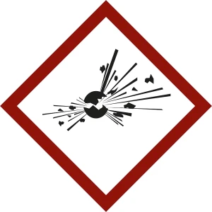Gefahrstoffkennzeichen, Explodierende Bombe, VE 10 Stk, Folie, 105 x 105 mm kaiserkraft