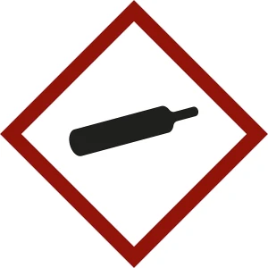 Gefahrstoffkennzeichen, Gasflasche, VE 10 Stk, Folie, 105 x 105 mm kaiserkraft
