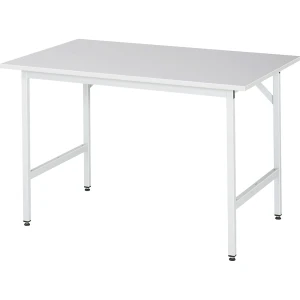 RAU Mesa de trabalho com tampo ESD , altura 800 - 850 mm, pés da armação LxP 30 x 30 mm, LxP 1250 x 800 mm, Mesa de trabalho com tampo ESD, altura 800