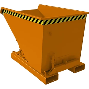 eurokraft pro Recipiente basculante incl. mecanismo de movimentação , volume 0,3 m³, CxLxA 1260 x 770 x 835 mm, laranja, Recipiente basculante incl.