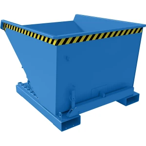 eurokraft pro Recipiente basculante incl. mecanismo de movimentação , volume 0,6 m³, CxLxA 1260 x 1070 x 835 mm, azul, Recipiente basculante incl.