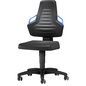 bimos Arbeitsdrehstuhl, mit Handgriff, mit Rollen, PU-Schaum