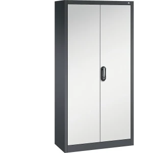 C+P ACURADO Universalschrank, BxT 930 x 400 mm, schwarzgrau / lichtgrau