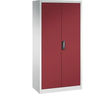 C+P ACURADO Universalschrank, BxT 930 x 500 mm, lichtgrau / rubinrot