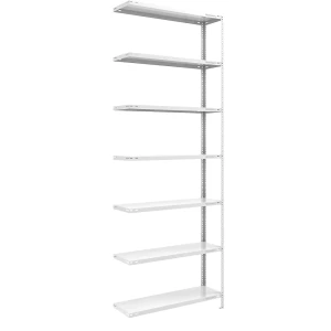 eurokraft pro Schraubregal, Bauart leicht, doppelseitig, HxBxT 3000 x 1000 x 400 mm, grau, Anbauregal